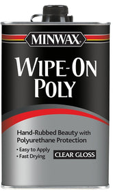 Minwax 40900000 Wipe-On Poly Paint, Gloss, Liquid, Clear, 1 pt, Can